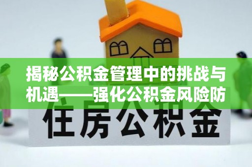 六甲揭秘公积金管理中的挑战与机遇——强化公积金风险防控的多维策略