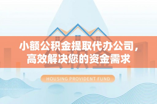 六甲小额公积金提取代办公司，高效解决您的资金需求
