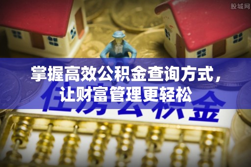 六甲掌握高效公积金查询方式，让财富管理更轻松