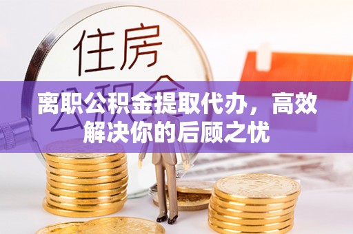 六甲离职公积金提取代办，高效解决你的后顾之忧