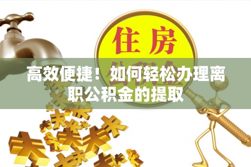 六甲高效便捷！如何轻松办理离职公积金的提取