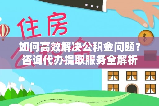 六甲如何高效解决公积金问题？咨询代办提取服务全解析