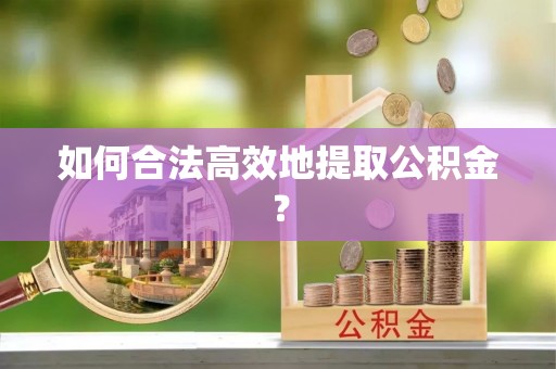 六甲如何合法高效地提取公积金？